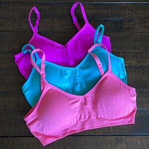 NWOT Kalon Bras. Pack Of Three Cami Style Wireless Bras.